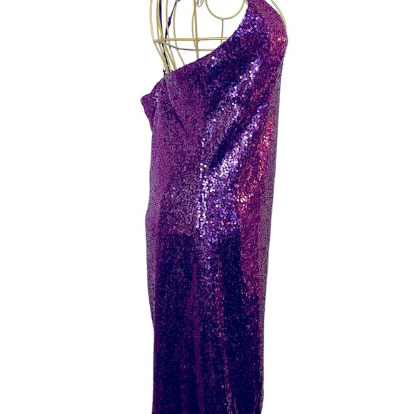 Betsey Johnson Plum Sequin Dress NWT Size 8 - Picture 6 of 17